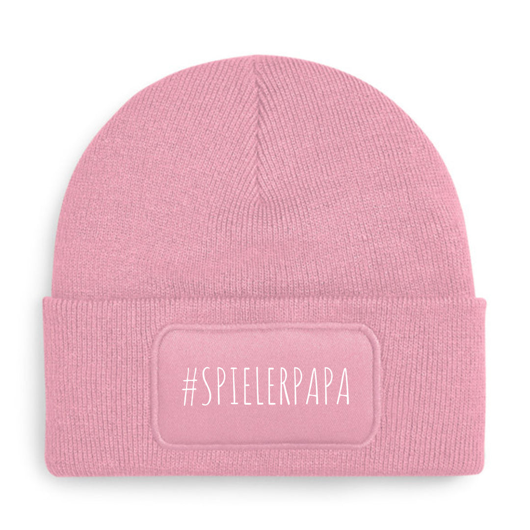 #spielerpapa Mütze – Lustige Beanie mit Spruch | Geschenk für Fußballväter & stolze Papas