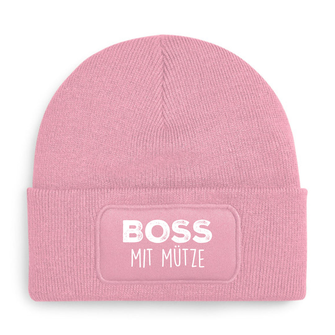 Boss mit Mütze – Lustige Beanie mit Spruch | Geschenk für Chefs & Menschen mit Stil