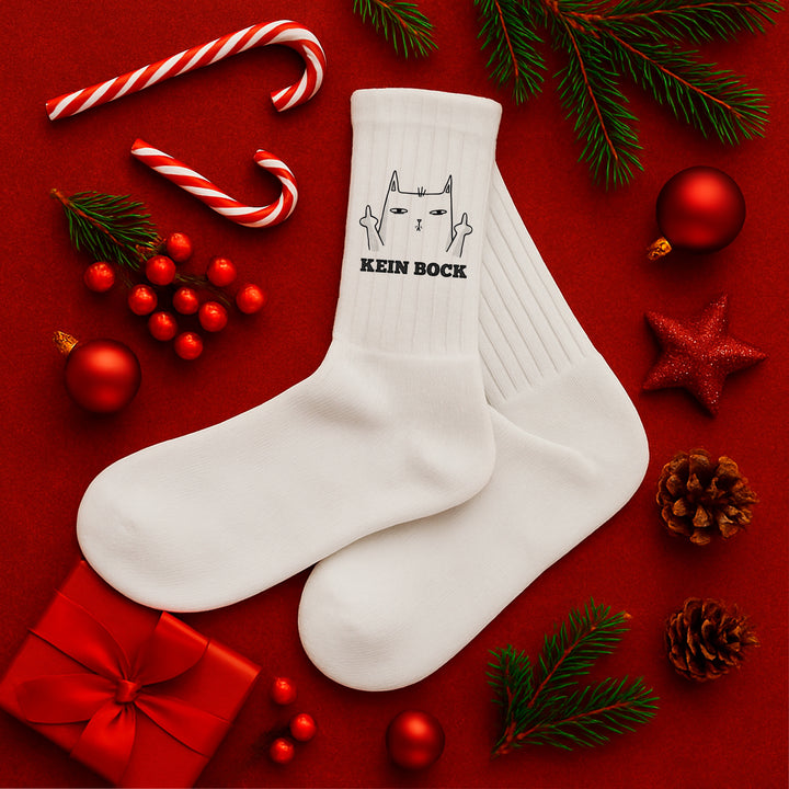 Socken „Kein Bock“ – Lustige Spruchsocken | Fun & Lazy Socks aus Bio-Baumwolle | Geschenkidee mit Humor | Made in Europe