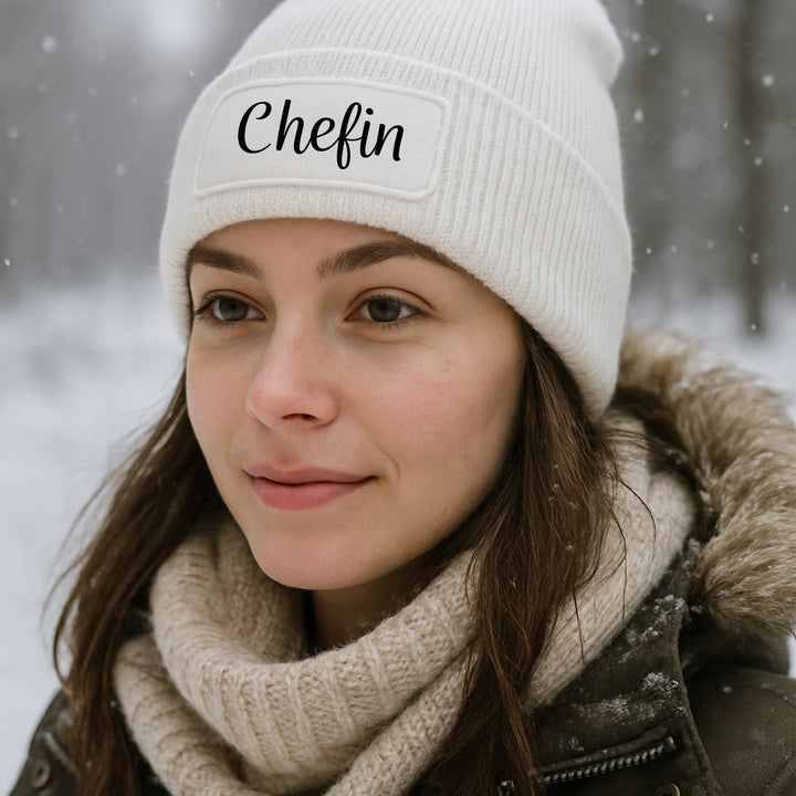 Chefin Mütze – Stylische Beanie mit Spruch | Geschenk für Powerfrauen & Boss Ladys