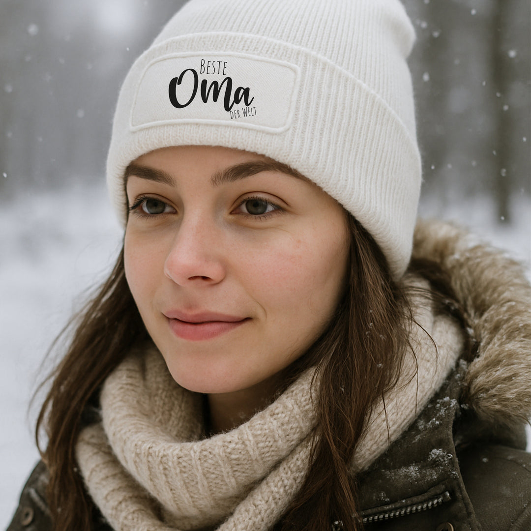Mütze „Beste Oma der Welt 2“ | Beanie für stolze Großmütter