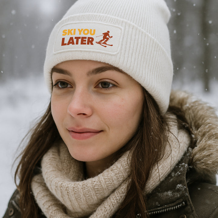 Ski you later Mütze – Lustige Beanie mit Spruch | Après-Ski & Winterspaß Geschenkidee