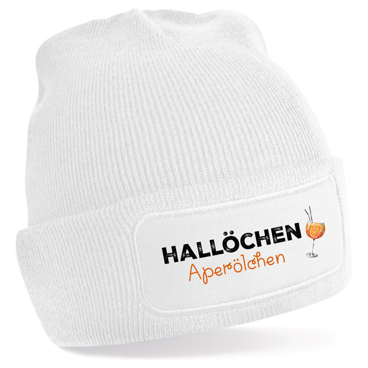 Hallöchen Aperölchen Mütze – Lustige Beanie mit Spruch | Geschenk für Aperol Spritz Fans