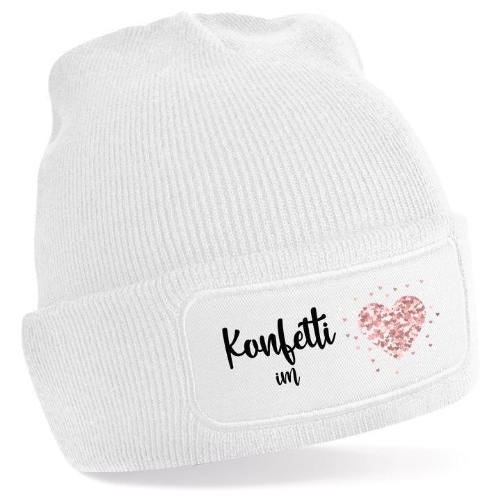 Mütze „Konfetti im Herz“ | Beanie mit Herz & guter Laune