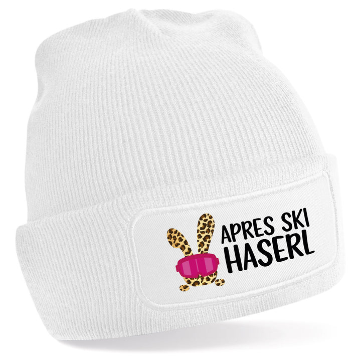 Mütze „Après-Ski Haserl“ | Lustige Beanie für Winter, Hütte & Party