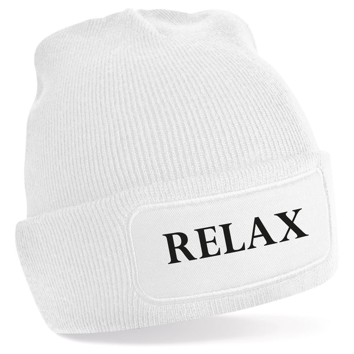 Relax Mütze – Stylische Beanie mit Spruch | Perfektes Accessoire für entspannte Tage