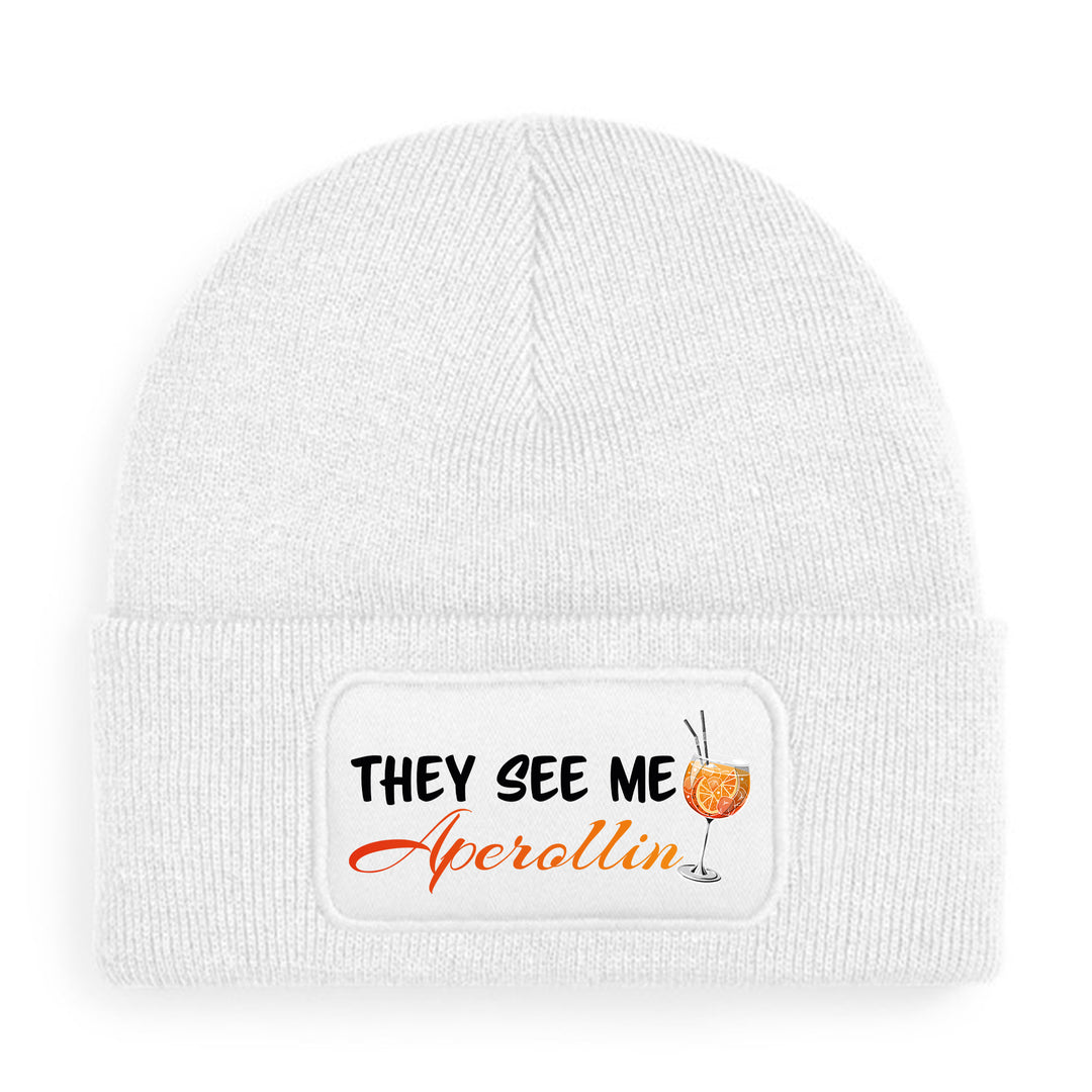 Aperollin Mütze – Lustige Beanie mit Spruch | Geschenk für Aperol Spritz Liebhaber