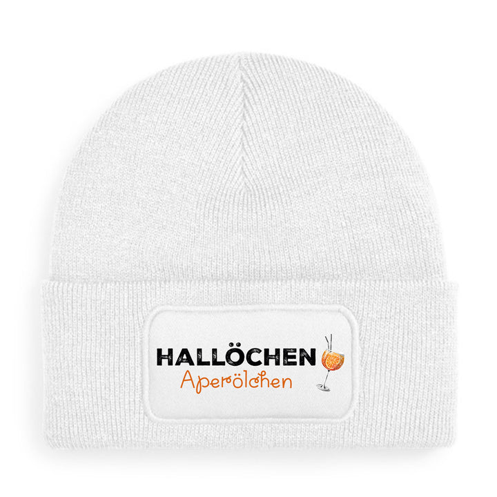 Hallöchen Aperölchen Mütze – Lustige Beanie mit Spruch | Geschenk für Aperol Spritz Fans