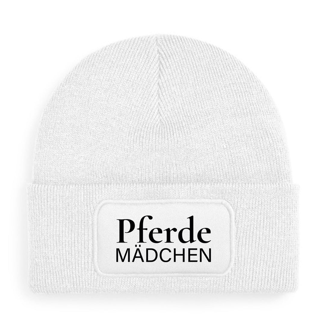 Pferde Mädchen Mütze – Beanie mit Spruch | Geschenk für Reiterinnen & Pferdeliebhaberinnen