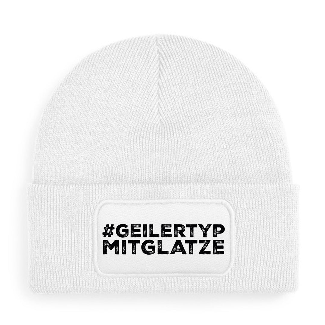#geilertypmitglatze Mütze – Lustige Beanie mit Spruch | Geschenk für Männer mit Glatze & Humor