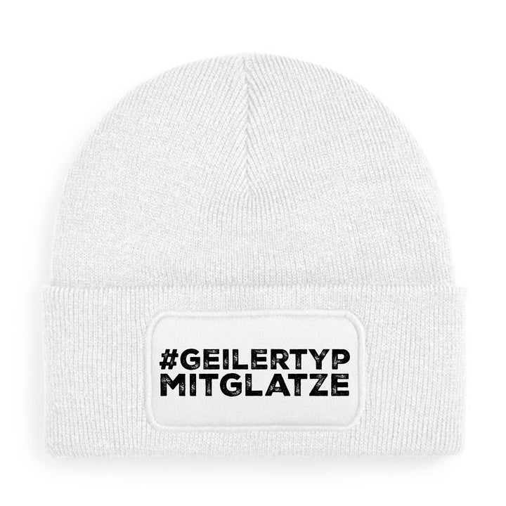 #geilertypmitglatze Mütze – Lustige Beanie mit Spruch | Geschenk für Männer mit Glatze & Humor