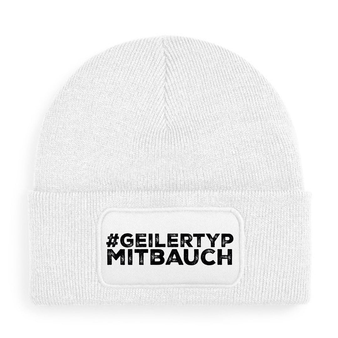 #geilertypmitbauch Mütze – Lustige Beanie mit Spruch | Geschenk für Männer mit Humor