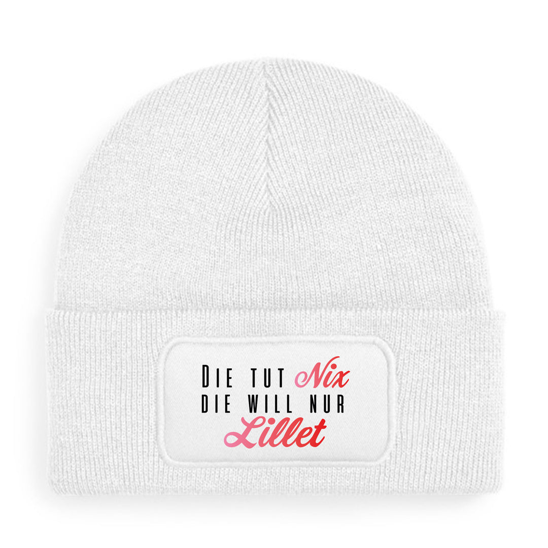 Die tut nix – Lillet Mütze | Lustige Beanie mit Spruch | Geschenk für Lillet Fans & Freundinnen
