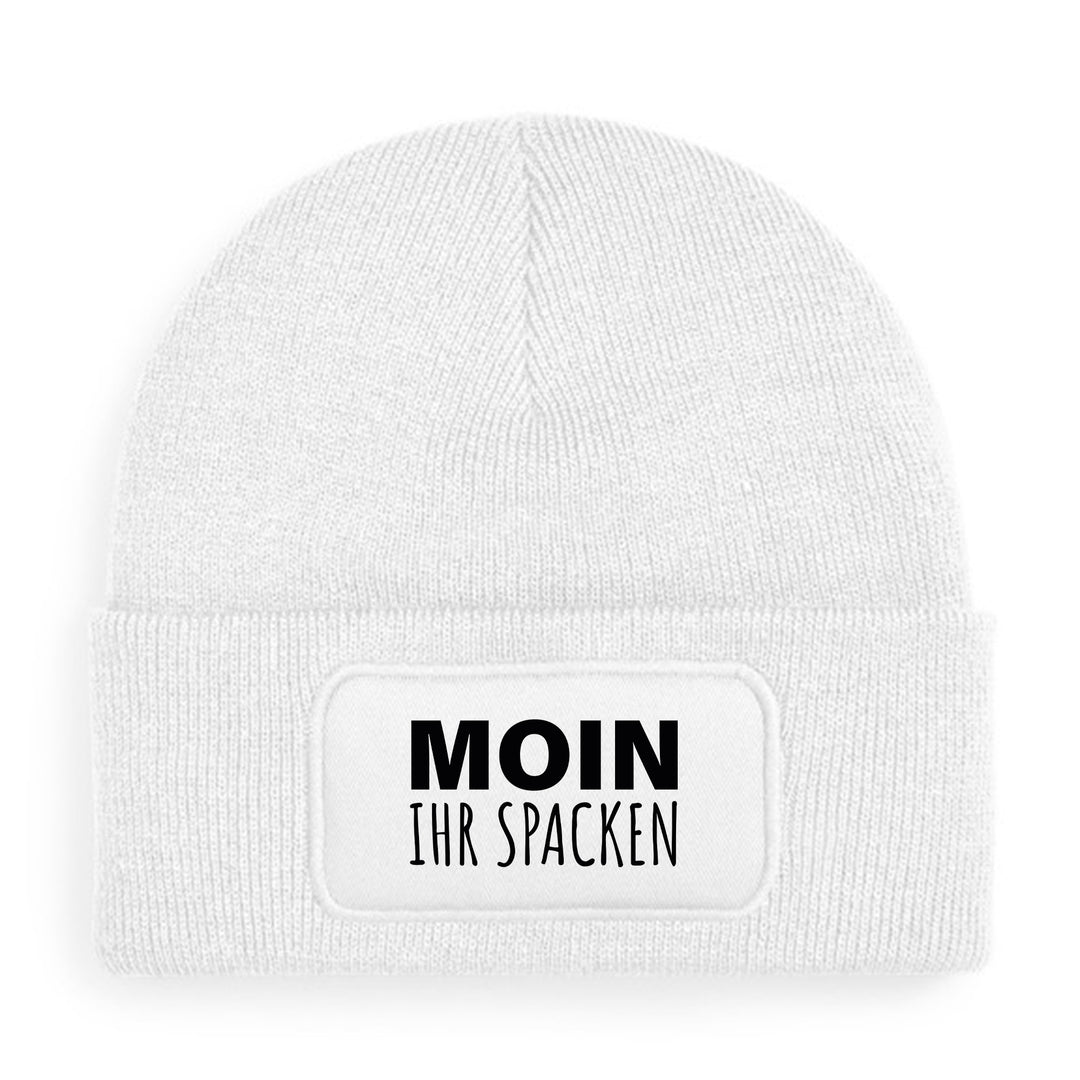 Moin ihr Spacken Mütze – Lustige Beanie mit Spruch | Geschenk mit norddeutschem Humor