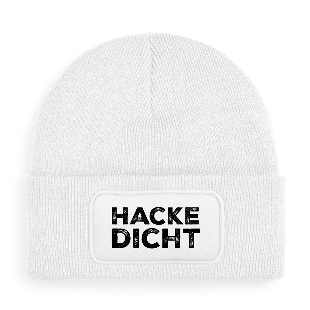 Hacke Dicht Mütze – Lustige Beanie mit Spruch | Geschenk für Party- & Glühwein-Fans