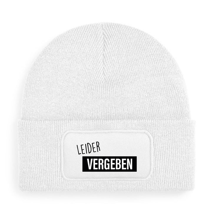 Leider vergeben Mütze – Lustige Beanie mit Spruch | Geschenk für Vergebene & Humorvolle