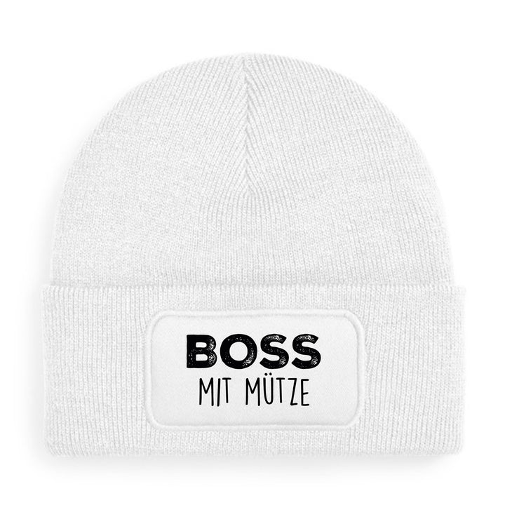 Boss mit Mütze – Lustige Beanie mit Spruch | Geschenk für Chefs & Menschen mit Stil