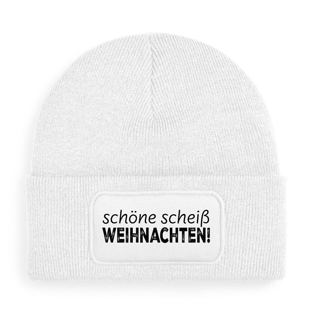 Schöne Scheiß Weihnachten Mütze – Lustige Weihnachtsmütze mit Spruch | Geschenk mit Humor