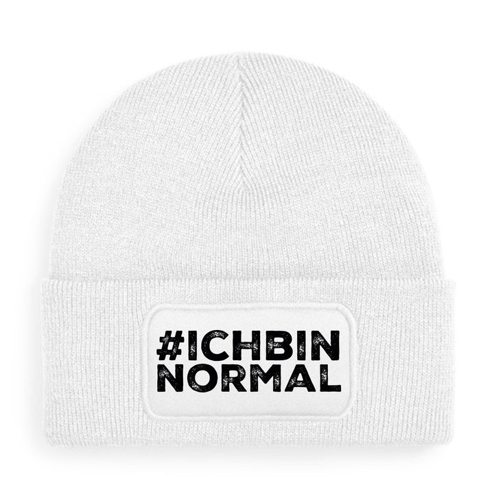 #ichbinnormal Mütze – Lustige Beanie mit Spruch | Geschenk für alle, die garantiert nicht normal sind