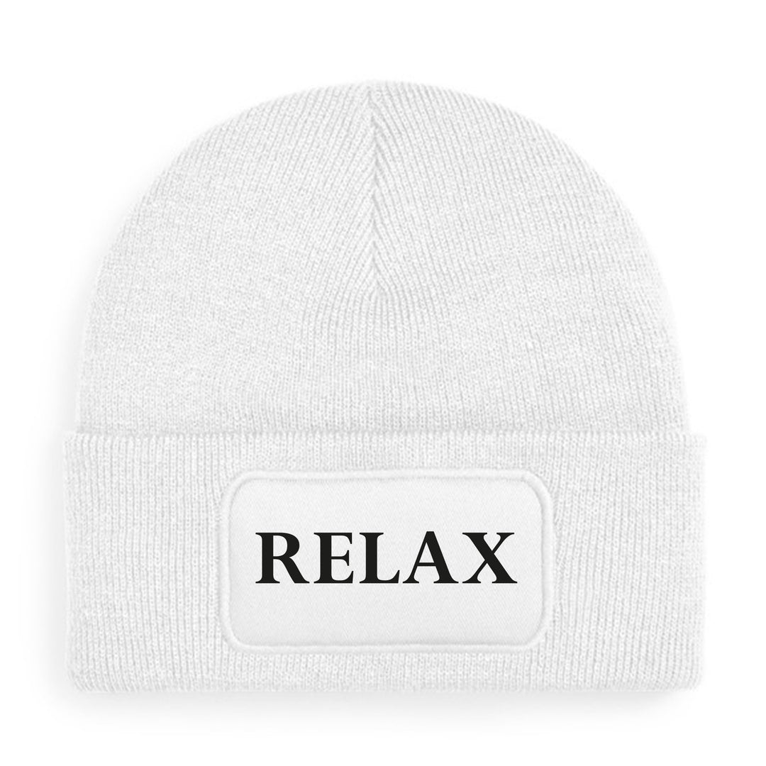 Relax Mütze – Stylische Beanie mit Spruch | Perfektes Accessoire für entspannte Tage