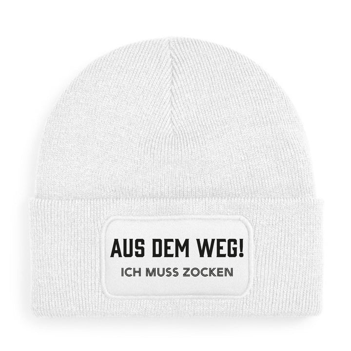 Mütze „Aus dem Weg – ich muss zocken“ | Lustige Beanie für Gamer & Nerds