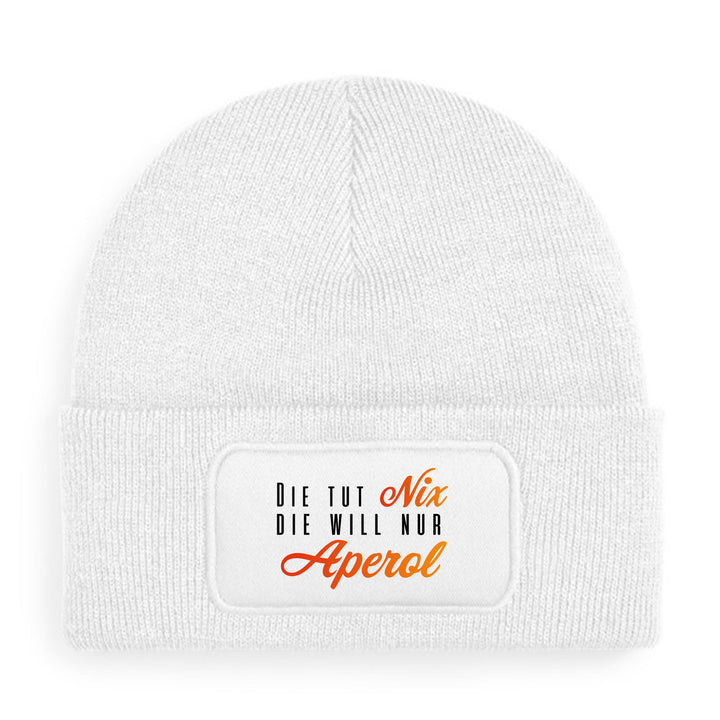 Die tut nix – Aperol Mütze | Lustige Beanie mit Spruch für Aperol Fans & Freundinnen