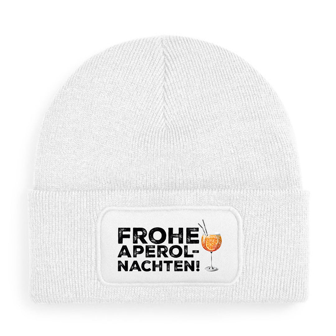 Frohe Aperolnachten Mütze – Lustige Weihnachtsmütze mit Spruch | Aperol Spritz Beanie Geschenkidee