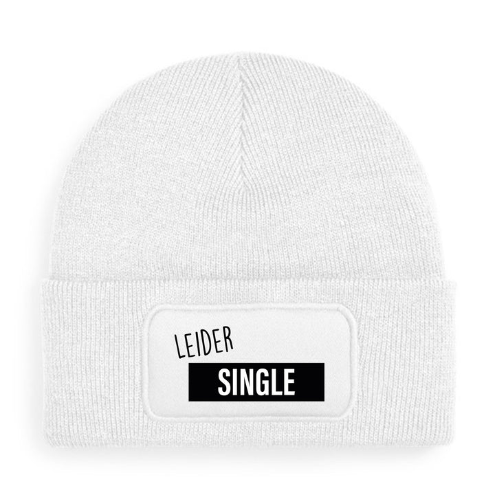 Leider Single Mütze – Lustige Beanie mit Spruch | Geschenk für Singles & Flirt-Fans