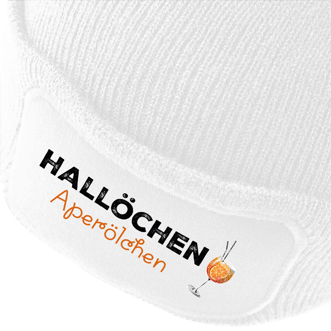 Hallöchen Aperölchen Mütze – Lustige Beanie mit Spruch | Geschenk für Aperol Spritz Fans